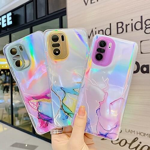 Watercolor Marble Pattern Case For Xiaomi POCO X3 NFC Pro M3 Cover Painting Cases For Xiaomi Mi 11 Ultra Lite Mi Note 10 Lite