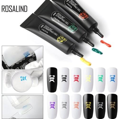 ROSALIND Gel Polish Stamping Paint Hybrid Lacquer Vernis Semi Permanent UV Nail Polishes Nail Art Manicure Stamping Plate