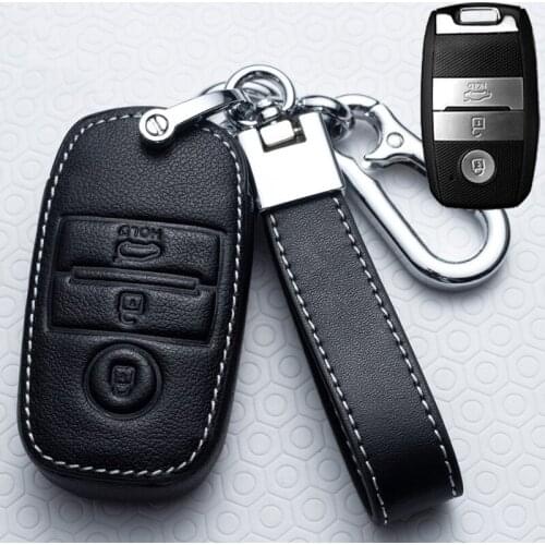 Leather Car Key Cover Case Key Shell Protector Covers for KIA KX3 KX5 Fcrte K5 K4 K3 K2 Sportage Car Interior Accessories
