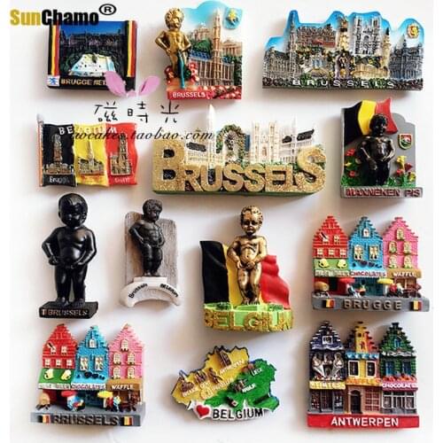 Creative Travel Brussel Belgium Refrigerator Magnet 3D Fridge Magnet Sticker Travel Souvenir Kitchen Home Decoration Accessories