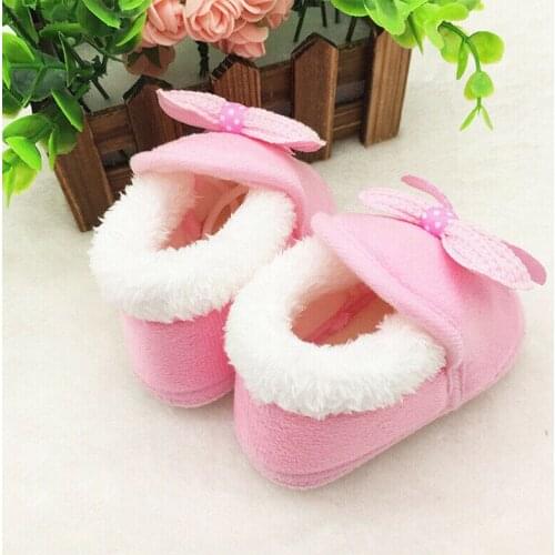 Pudcoco 2021 Fashion Newborn Infant Baby Girls Boys Shoes Bow-knot Fur Ankle Length Winter Warm Snow Boots 0-18M New Years Gift