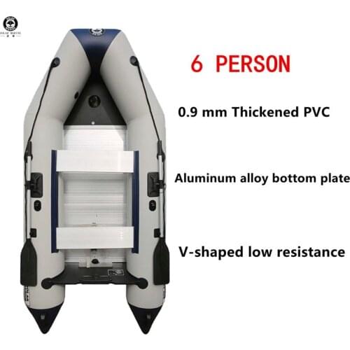6 Person 330 CM PVC Inflatable Assault Boat Speed Kayak Fishing Canoe Wear-resistant Aluminum Thickened Casual Hovercraft