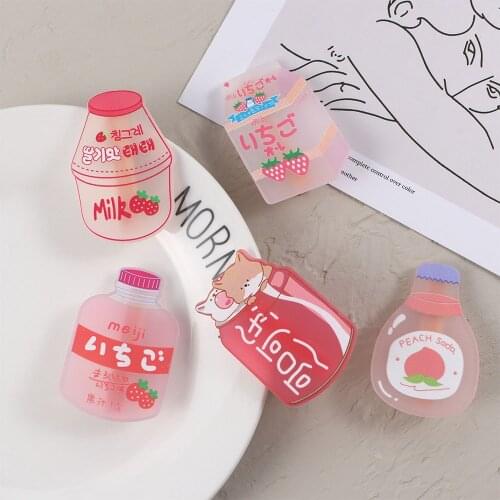 2021 Summer New Cartoon Bottle Hairpin Milk Tea Drink Bottle Matte Colorful Clip Children Creative Barrettes Hair Accessories