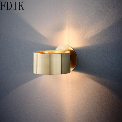 New Modern Wall Light Led Illuminated Mirror Lamp Living Room Hotel Bedside Wall Lamps Stairs Home Decoration Interior Lighting