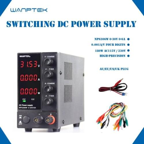 NPS306W Four Position Display DC Ddjustable Voltage Stabilizing Power Supply Digits AC115V / 230V 0-30V 0-6A