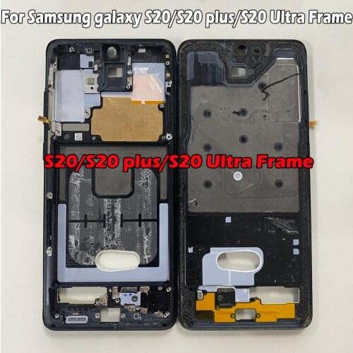 For Samsung Galaxy S20 G980 G980F S20 Plus G985F S20 Ultra G988 G988F Phone Housing Chassis Plate New Middle Frame Only No LCD