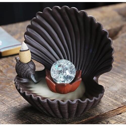 7Colors Creative Home Backflow Stick Incense Burner Ceramic Censer Home Decoration for Living Room Office Entrance Ornaments