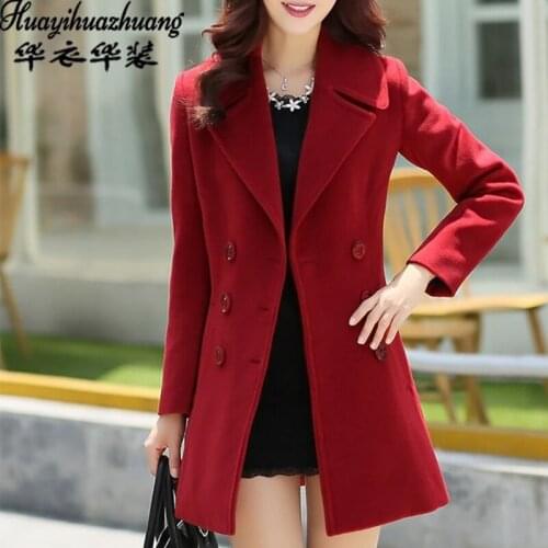 2021 spring and autumn new woolen woolen coat womens new Korean version was thin woolen coat jacket women