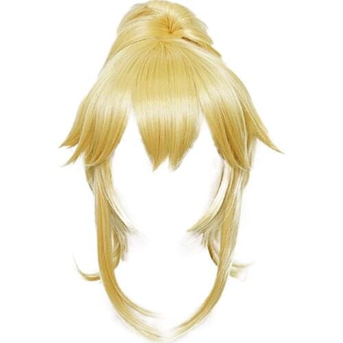 Mario Princess Wigs Koopa Bowsette Princess Peach Blonde Long Heat Resistant Hair Synthetic Cosplay Wig + Wig Cap
