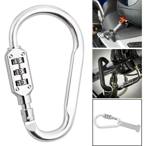 Motorcycle E-bikes Anti-theft Helmet Lock Combination Code Lock with T-Bar Helmet Lock Fastener Bike Lock Universal