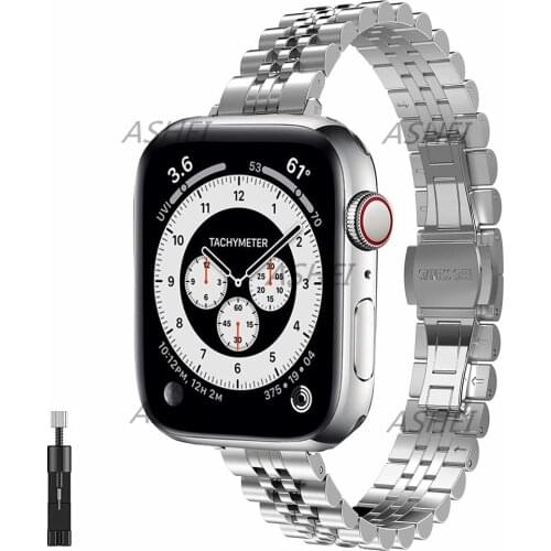 Women thin correa for apple watch 6 strap 40mm 44mm se 5 4 3 38mm 42mm band for iwatch slim stainless steel Girls watchbands