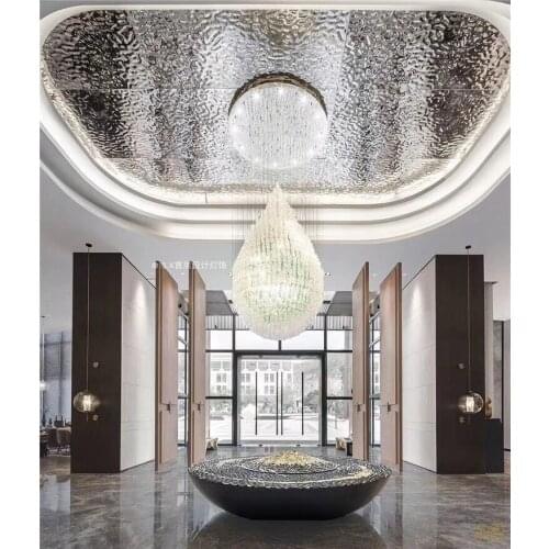 Lighting Simple Light Luxury Chandelier Living Room Bedroom Restaurant Creative Water Hotel Lobby Sales Office Foyer Lighting