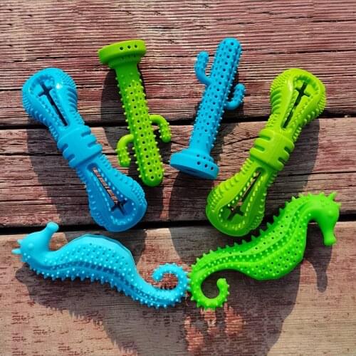 Silicone Pet grooming Toys Molar Toothbrush Puppy Chewing Tooth Cleaner Brushing Stick Durable Dental Care Bone Toy for Supplies