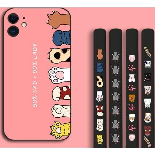 Silicone TPU Back Cover For Apple iPhone 12 Pro Max Mini Cute bear Side Pattern Case For iPhone 11 Pro X XR XS 6s 7 8 Plus