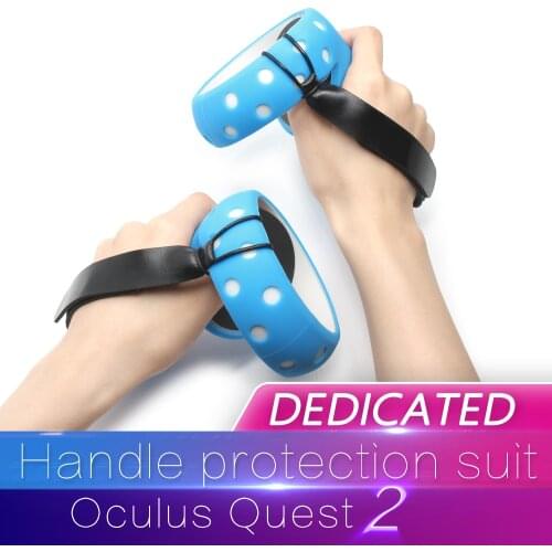 VR Silicone Protective Cover Oculus Quest 2 Controller Handle Fixing Strap Handle Grip Cover For Oculus Quest 2 VR Accessories