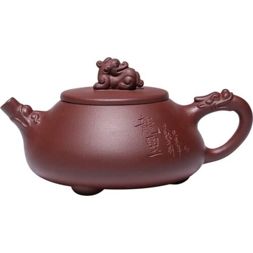 Yixing Teapot Purple Clay Xishi Teapot Black Tea Teaware Product Teapots Jasmine Chinese Theepot Kitchen Supplies EH60TP