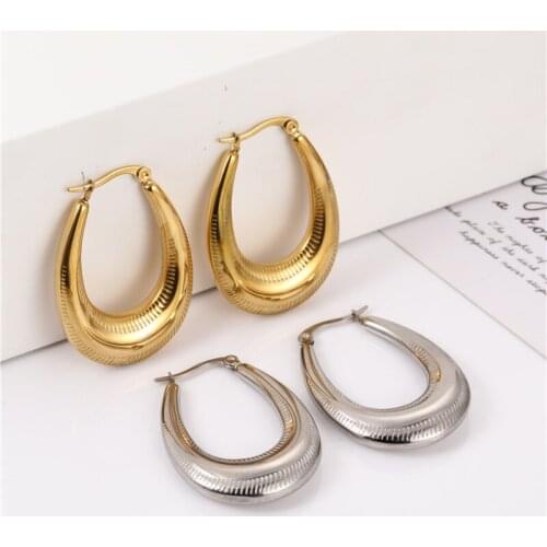 OUFEI Korean Earrings For Women Stainless Steel Earrings For Women Small Hoop Earrings 2020 Fashion Jewelry Accessories