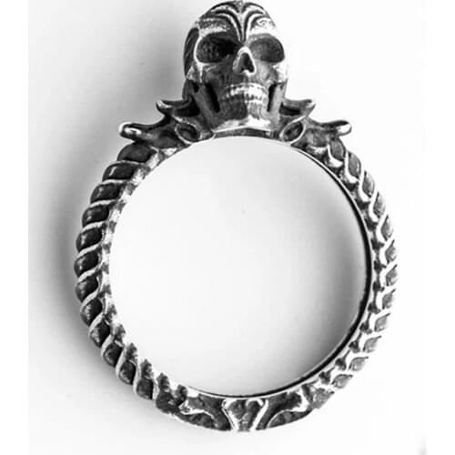 2021 New Vintage Women Rings Skull Stainless Steel Rings Halloween Party Gift Men Rings Decoration Jewelry