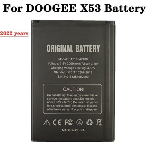 For DOOGEE X53 Mobile Phone Battery BAT18532200 2200mAh High quality Replacement Batteries