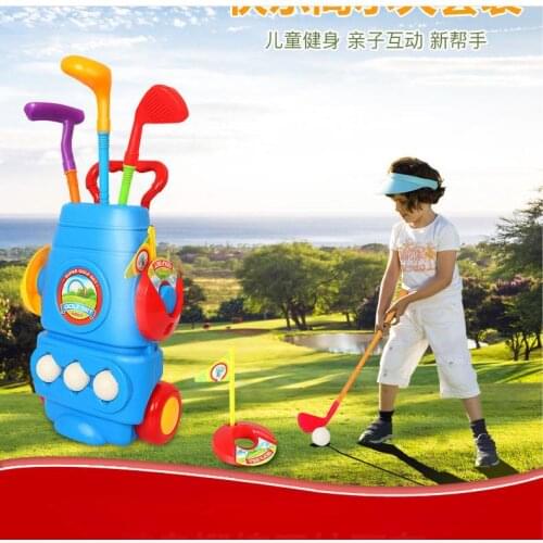 ABS 11Accessories Interactive Toys For Child Gift Holiday Birthday Happy Pretend Play Set Golf Toys Family Parent-child toys