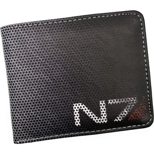 Free Shipping Game Wallet Game Mass Effect/ Skyrim Cool Coin Purse For Young Boy Girl Leather Short Money Bag