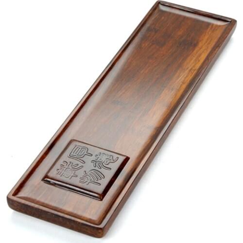 36*10*2cm Strand Woven Bamboo Tea Tray Chinese Bamboo Kung Fu Tea Tray Gongfu Drawer Board Travel Tea Tools Service Set Table