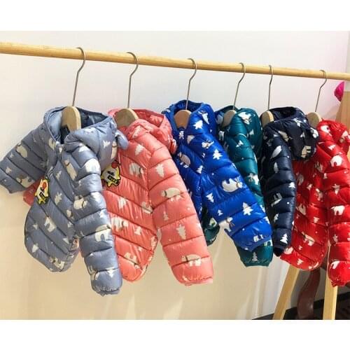 Winter Parkas Jacket Childrens Clothing for Boys Girls Baby Clothes Thicken Top Jacket Toddler Kids Cotton Clothes Hooded Coat