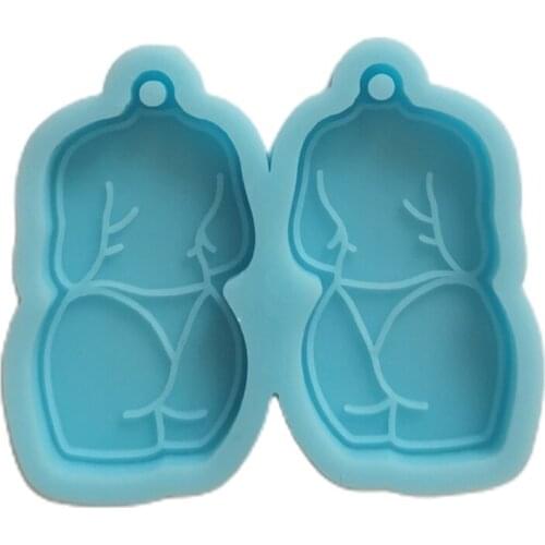 DIY Crafts Jewelry Fat Girl Earrings Epoxy Resin Mold Ear Pendant Silicone Mould