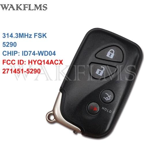 For Lexus RX350 RX450H CT200H 2010 2011 2012 2013 2014 2015 Smart Car Key HYQ14ACX 1551A-14ACX 89904-0E031 89904-48191