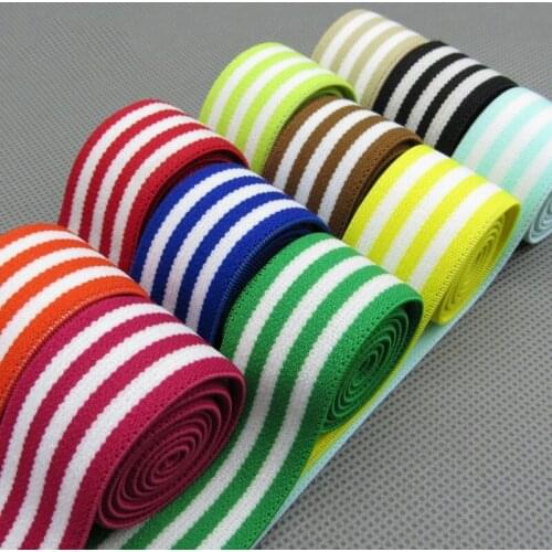 Elastic Ribbon Sewing Waist Band Stripe Strap DIY Garment Accessories 2.5cm 20 Yards