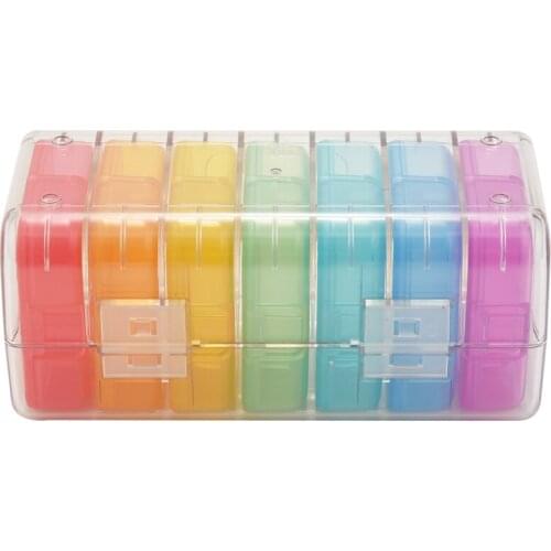 Weekly Pill Organizer 2 Times a Day, 7 Day Am Pm Pill Box, Daily Am Pm Pill Organizer 7 Day, Portable Vitamin Pill Case