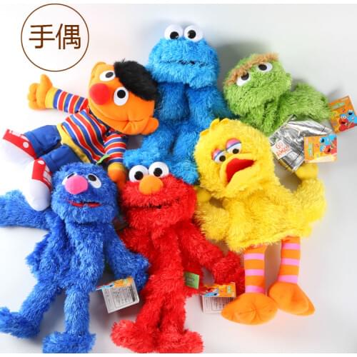 IVYYE Sesame Street Anime Hand Puppet Toys cute Plush Puppets Kids Children Finger Story Early Teaching Toy New Gifts