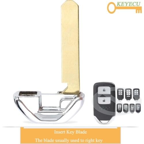 KEYECU Smart Proximity Car Key Uncut Insert Emergency Blade for Honda Clarity Accord XRV CRV FIT Civic Pilot 2015 2016 2017 2018