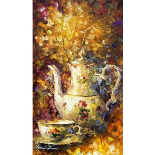 Beautiful Painting Home Decor 5 O'CLOCK TEA Colorful oil paintings Canvas Modern Fine Art High quality Hand painted