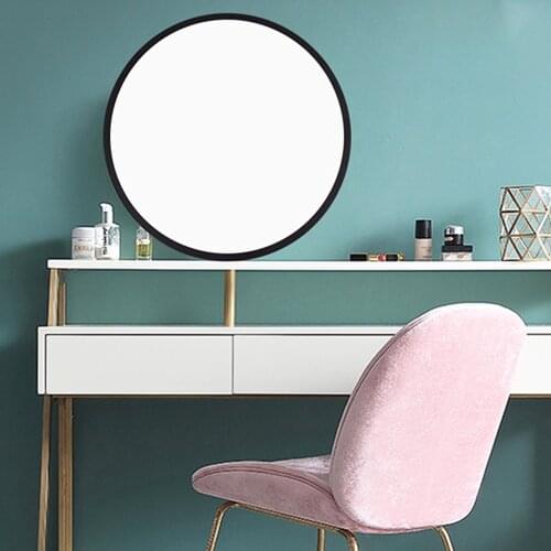 Round Wall Mounted Mirror Makeup Dressing Mirror with Light LED Moon Lamp Wall Hanging Decor for Home Living Room Hallway
