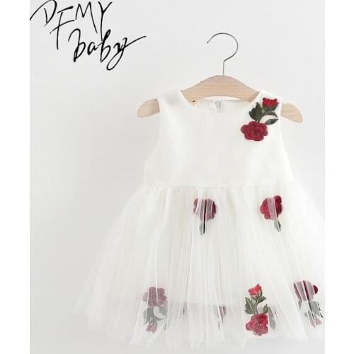 Summer Girls Dress Exquisite Flowers Flower Petal Girls Dresses Baby Clothing Party Tutu Princess Dresses Kids Girls Clothes