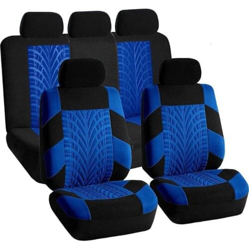 Car Seat Covers Set Universal Fit Most Cars Covers with Tire Track Detail Styling Car Seat Protector For VW Passat Bmw Peugeot