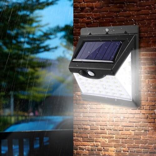 PIR Motion Sensor Solar Wall Light 100LED Solar Wall Light Outdoor Waterproof Garden Solar Panel