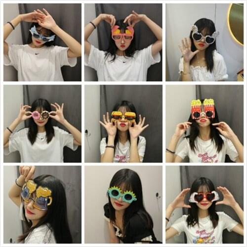 1pcs NEW Birthday Party Sunglasses Funny Happy Glasses Tropical Fancy Dress Favors Fun Party Photo Booth Props Supplies