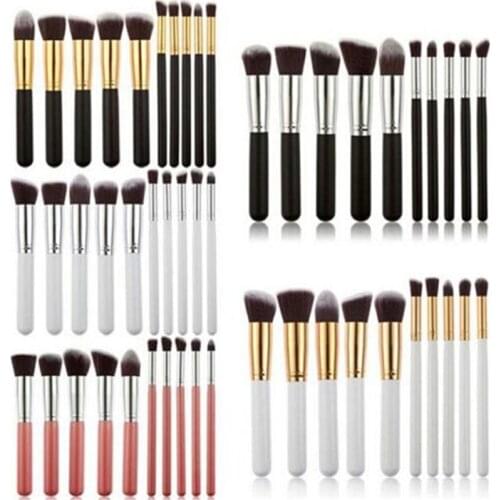 New Makeup Brushes 10PCS Set Make Up Brush Soft Fiber Collection Kit With Powder Contour Eyeshadow Eyebrow Brushes Maquillaje
