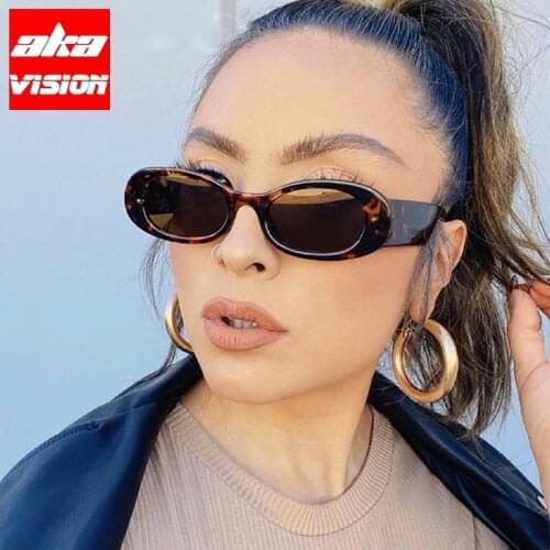 AKA VISION Small Retro Sunglasses Women Oval Glasses for Women/Men High Quality Eyeglasses Women Round Gafas De Sol Hombre UV400