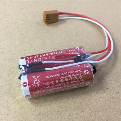 Original ER17/50 3.6V 2750mAh MD500N 50750-1018 PLC CNC Lithium Battery with Plug for Kawasaki Robot Toys Batteries