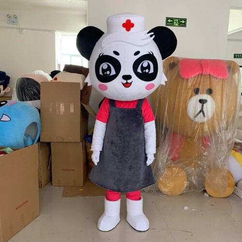 Panda mascot bear cartoon puppet costume for Cosplay Props Halloween Christmas Party Masquerade Anime Shows