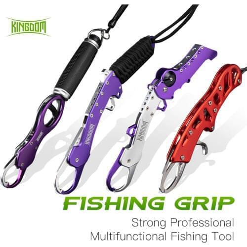 Kingdom Fish Lip Grip Portable Stainless Steel Aluminum Alloy Folding With Scale Corrosion Resistant Fishing Tool Gripper