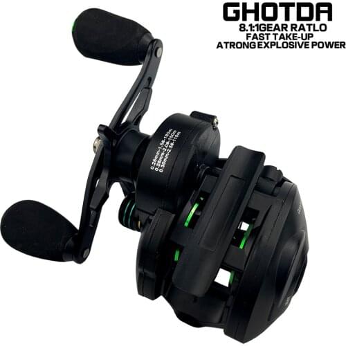 Fishing Reel 10kg Carbon Drag 8.1:1 Gear Ratio Magnetic Brake Saltwater Freshwater Baitcasting Reel