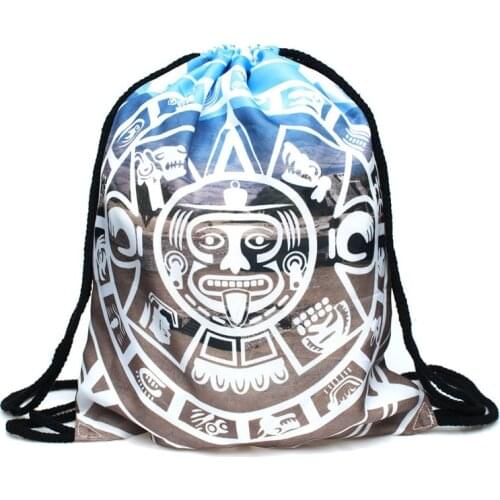 Letter backpack drawstring BAGS drawstring fashion 3D printing softback men bags unisex Womens shoulder bag knapsack tie new