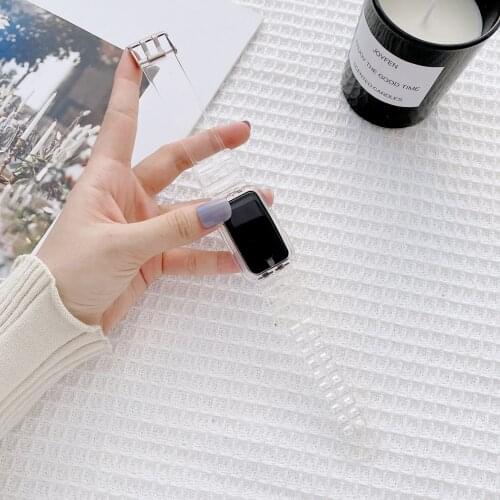 Silicone Strap+Case For Huawei Honor band 6 Transparent watchband Sport Replacement Bracelet for Honor band 6 Protector Case