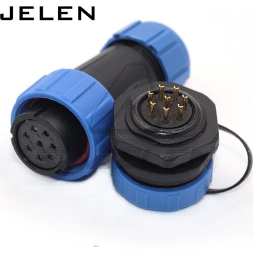SP21 IP68 Waterproof Connector 8 pin Automation equipment power connector electric car 8 pin plug socket