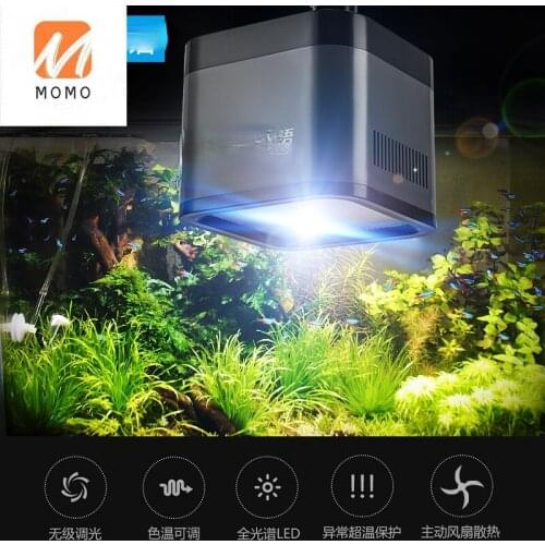 Aquarium Light Fish Tank Light Grass Cylinder Light Full Spectrum Bracket Downlight Adjustable Color Temperature