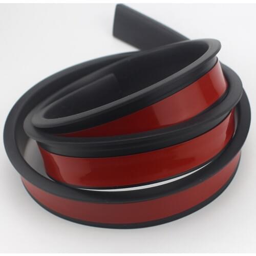 Universal 2pcs 6.5cm width-1.5M length Widening Car Fender Flare Extension Wheel Eyebrow Rubber Trim Protector Stripe Black